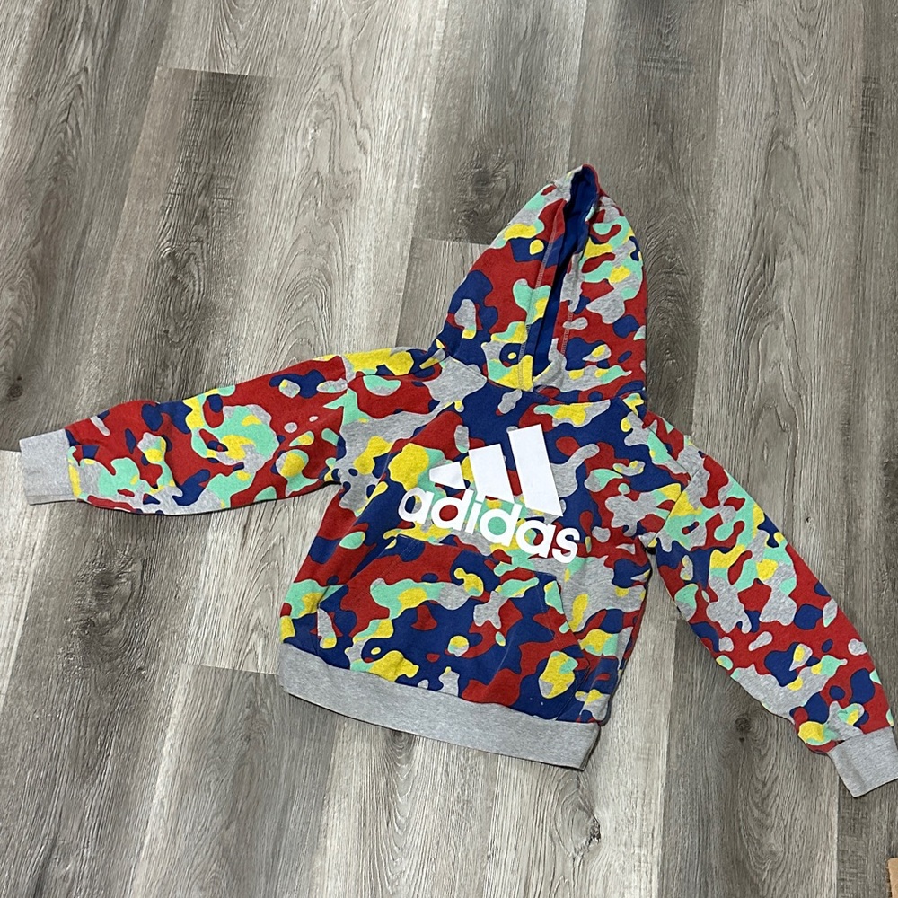 Adidas Kids Multicolor Camo Hoodie